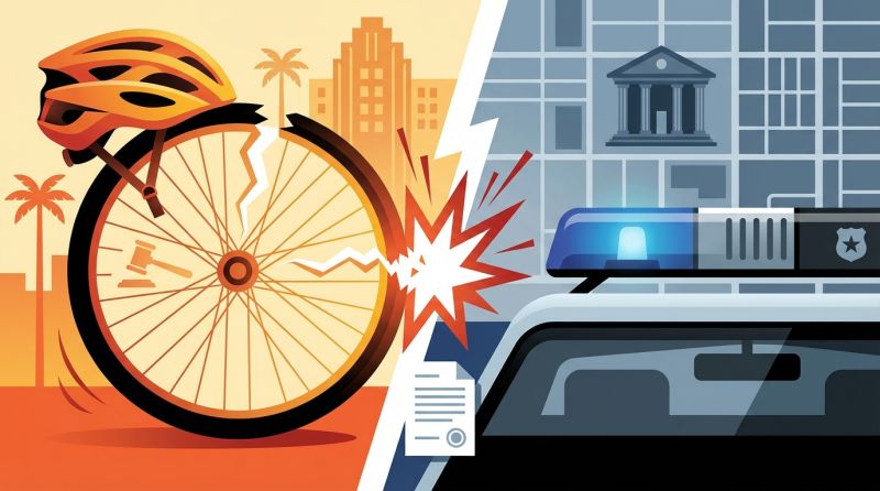 Cyclist Sues Miami Beach Police Over 11th Street Collision