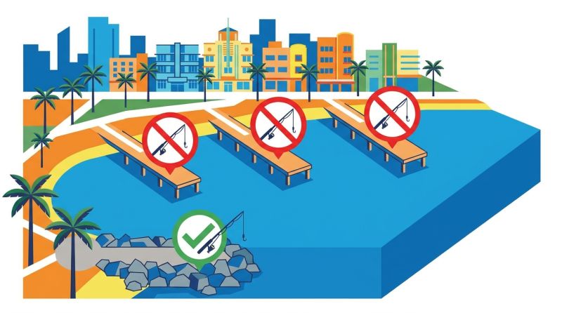 City Moves to Ban Fishing at Three South Beach Baywalk Street-Ends