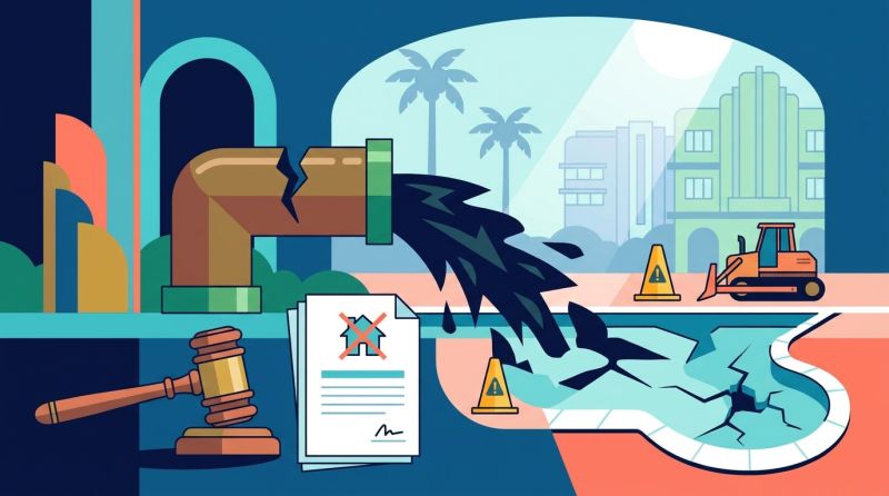 Miami Beach Property Owner Sues Contractors After Pool Installation Causes Sewage Contamination