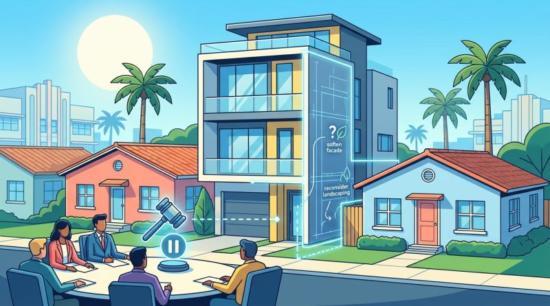 Board Defers Vote on Infill Project Squeezed Between Single-Family Homes