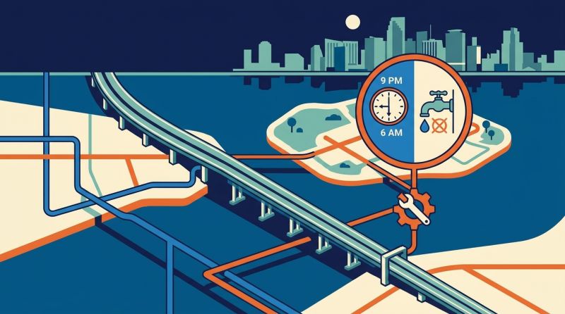 Venetian Causeway Water Shutdown Planned for Rivo Alto Island Overnight Aug. 25–26
