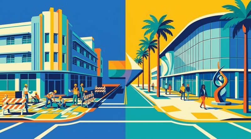 Construction Reaches Street Level: Lincoln Road Phase II Sidewalk Work Begins at Drexel Avenue